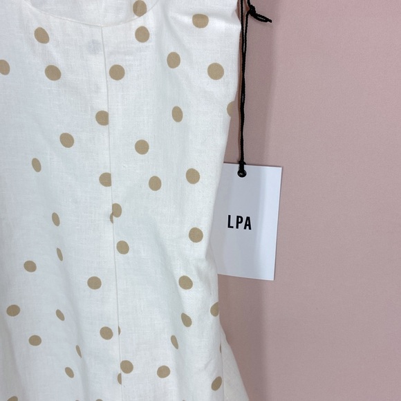 LPA Polka Dot Fit & Flare in Tan & White Size XXS from REVOLVE - Picture 3 of 6